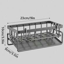 Multifunctional Sink Drain Rack, Dishwasher Sponge Holder, Kitchen Utensil Drainer, Spherical Metal Sink Dishwasher Storage Rack, Upgraded Carbon Steel Material. Kitchen Organizer Rack, Sink Towel And Mat Made Of Carbon Steel, Spherical Metal Sink Rack. - Multicolor - View 3