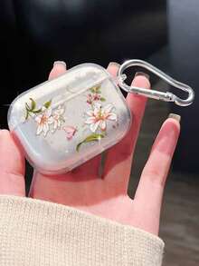 适用于 Pro 3 的亮白色花朵保护套，粉色 3 耳机保护套，柔软简约小花蓝牙耳机套，适用于 Pro - 白色 - 查看 12