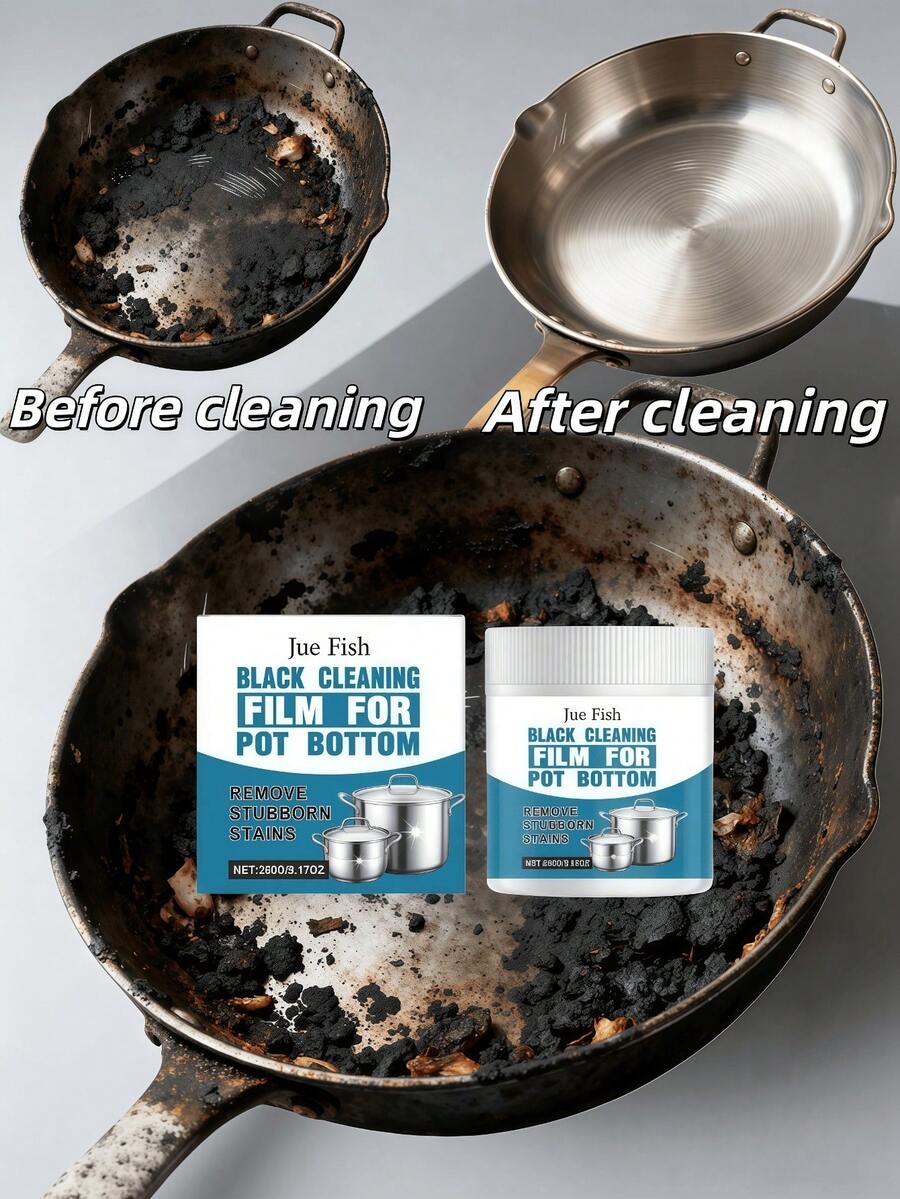 JUE FISH Black Stain Cleaning Paste. For Household Cleaning, Please Wear Gloves Before Use. When Applying The Black Cleaning Film, Tear Open The Paper Cap Vertically To Avoid Leakage Caused By Tilting.