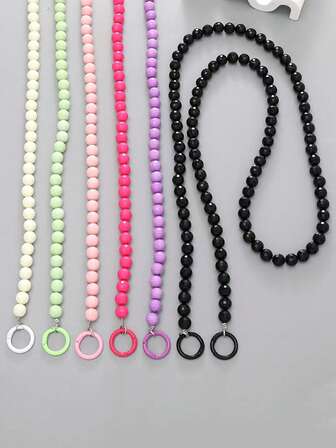 1 pieza Correa de linterna ajustable y portátil para teléfono, de estilo minimalista y personalizada, con cuentas, para uso en exteriores