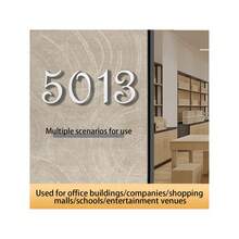 (0-9) 10cm/3.94inch Gold, Silver, Black, Acrylic Mailbox Number, Office Door Number Sticker, Enhance 3 Effect - Multicolor - View 8