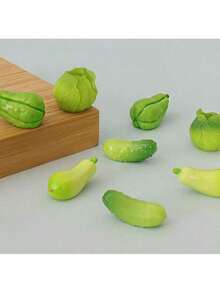 5/10/20/30/50/100 piezas Mini decoración realista de verduras, juguetes de alimentos de simulación en miniatura para paisaje, accesorios de decoración de casa de muñecas DIY, adornos de verduras en miniatura para supermercado, juegos de alimentos, props de fotografía de microescena - Multicolor - Ver 9