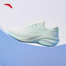 Zapatillas de running ANTA LEAF 5 para mujer, transpirables, cómodas, elásticas, para entrenamiento deportivo 922615575F - Verde-1 - Ver 1