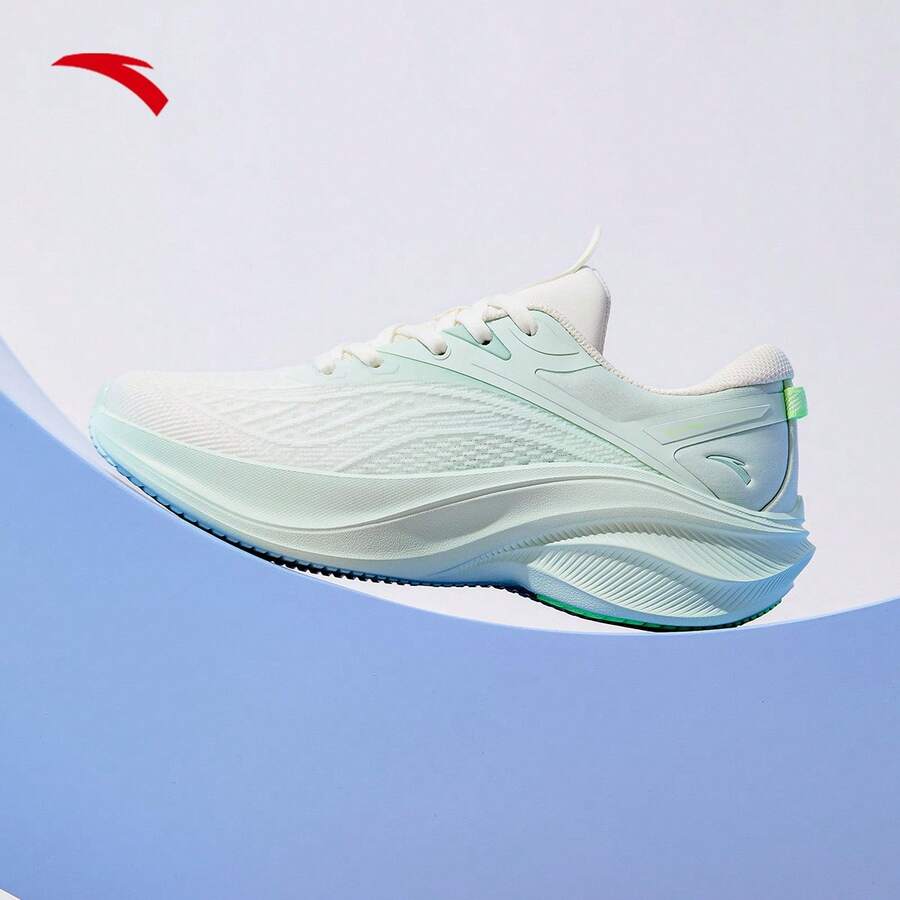 Zapatillas de running ANTA LEAF 5 para mujer, transpirables, cómodas, elásticas, para entrenamiento deportivo 922615575F - Verde-1 - Ver 1