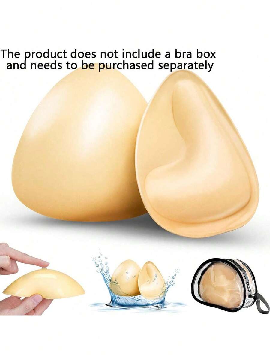 Double-Sided Sticky Bra Inserts,Snowy Sticky Bra Inserts,Sticky Bra Push Up, Self Adhesive Pads Ultra Instant Lift Bra, Push Up Bikini Pads For Sports Bra Swimsuit - Multicolor - View 1