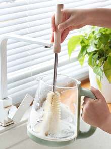 Bộ 3/1 Chổi cọ rửa cán gỗ - Lông mềm không gây trầy xước, thiết kế cọ rửa toàn diện 360°, cán dài giúp làm sạch sâu, lý tưởng cho chai lọ, cốc, máy xay sinh tố, ly và các vật chứa hẹp, dụng cụ vệ sinh nhà bếp gia đình, thích hợp cho Ngày Valentine, trang trí đám cưới, trang trí phòng sinh nhật, phụ kiện nhà bếp. - Nhiều màu - Xem 6