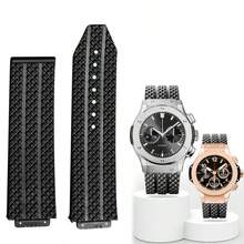 NEW 24mm Silicone Watch Band Wrist Straps Replacement & Tool - Black - View 1