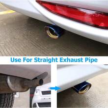 63mm Universal Stainless Steel Exhaust Muffler Tip, Suitable For Car Modification And Styling. This Rust-Resistant Exhaust Accessory Can Upgrade Your Vehicle. Perfectly Enhance The Car's Appearance, Add A Sporty Vibe, And Effectively Reduce Noise. - Multicolor - View 7