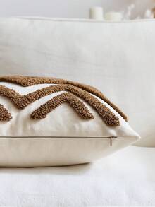 1pc/2pcs Beige Boho Throw Pillow Covers 45X45cm, Woven Tufted Decorative Pillowcases With Tassels Bohemian Cushion Covers For Couch Sofa Car Bedroom Living Room - White - View 5