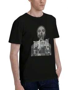 Nosferatu Horror Movie T-Shirt - Casual Black Relaxed Fit T-Shirt With Cute Reptile Design, All-Season Comfort And Hand Wash Care, Everyday Wear T-Shirt, Fun Graphic Tee - 黑色 - 查看 2