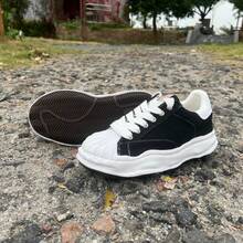 Fashionable Street Style Preppy Women And Men Canvas Sneakers Black Large Size Lace-Up Platform Casual Skateboard Shoes Tennis - 黑色 - 查看 11