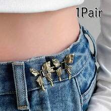 1/2/3/4 Pairs Butterfly Waist Clips, With Detachable Snap Buttons And Seamless Waist Buttons, For Waist Shaping Jeans Tightener