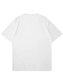 Men's T-Shirt, Classic Graphic T-Shirt, Soft And Comfortable T-Shirts For Men, Script Logo, 180g, 100% Cotton - 白色 - 查看 2