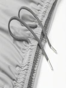 Women's Lightweight Breathable Casual Joggers, High Stretch Quick-Dry Sports Pants With Drawstring Waist & Side Pockets, Loose-Fit Tapered Leg Trousers For Gym, Running, Daily Wear, All-Season Active Bottoms - 灰色 - 查看 6