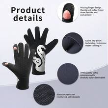 Dive Gloves, 3mm Neoprene Finger Exposed Wetsuit Gloves Snorkeling Surfing Fishing - X-large - View 5