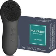 Cepillo de limpieza, exfoliador eléctrico de silicona con 6 velocidades, cepillo de limpieza recargable, cepillo de limpieza impermeable para hombres y mujeres - Negro - Ver 12