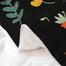 % Cotton Pink Dachshund Comforter Cover, Flower Floral Bedding Set, Kawaii Sausage Dog Duvet Cover, Lovely Puppy Quilt Cover, Soft Comfy, Dachshund Bedding - 黑色 黃色 紅色 - 查看 2