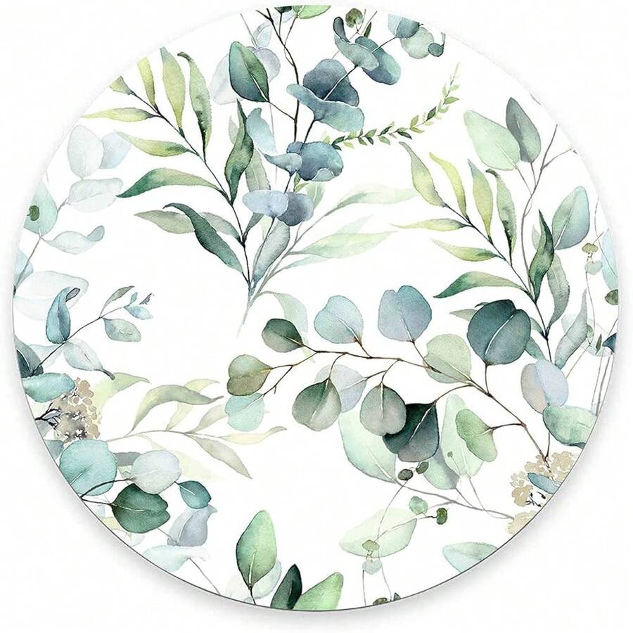Pad, Cute Pad With Design, Round Grass Leaves Mat, Small Non-Slip Rubber Gaming Pads, Office Home Person.Alized Pad,13GreenGrass - 13GreenGrass - View 1