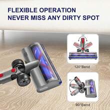 1 件升级版直驱刷头喷嘴适用于 V7 V8 V10 V11 V15 可替换零件 LED 吸尘器 - 藍灰色 - 查看 8