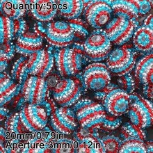 5 piezas de cuentas de rhinestone brillante de 20mm, adecuadas para hacer joyas DIY, incluyendo la creación de pulseras y pendientes, cuentas para hacer joyas - Hazlo tú mismo - Ver 16