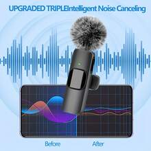 Feng Yang Wireless Lapel Microphone For USB-C Android Phones| Plug-And-Play, Auto-Sync, Rechargeable Lithium-Polymer Battery, Dual USB/Battery Power - Typ-C 1-1 - Visa 5