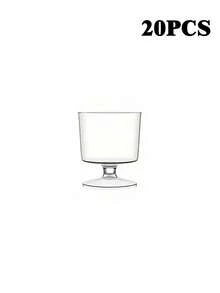 10-20pcs 2oz Mini Dessert Cups, Clear Glass Cups, Mini Ice Cream Cake Dessert Cups, Profiterole Appetizer Cups, Mousse Cups, Cake Molds, Suitable For Party, Wedding, Birthday Tasting Cups - Clear - View 12