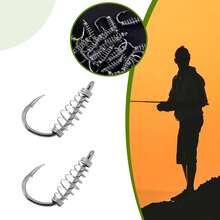 ECSiNG - 40 anzuelos de resorte para pesca con anzuelo de pescado, anzuelo de pesca para bagre, aparejos de pesca con barras, compatible con masa de anzuelo eléctrico (tamaño#10) - 1 - Ver 8