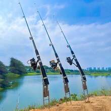Fishing Rod Holder Stand Ground Spike Universal Portable Stainless Steel Support Bracket For Beach Bank Outdoor Fishing - Silver - View 3