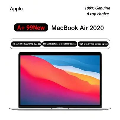  A+Used Apple MacBook Air 2020, AI 13.3-inch laptop, M1 chip, 8+256GBلابتوب， the world’s most popular laptop