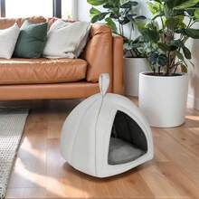 Multipurpose Hamster Cage, Rabbit Nest, Triangular Guinea Pig, Chinchilla Bed, Warm Pet Plush Nest, Partially Enclosed House For Guinea Pigs - Multicolor - View 4