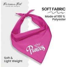 Parisian Pet Fashionable Dog Bandana – '' Printed Tie-On Neck Kerchief for Female Dogs and Cats – ize mall(L Princess) - Multicolor - Ver 3