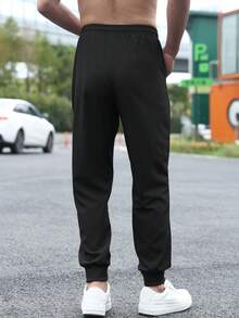Quần thể thao rộng rãi thường ngày cỡ lớn cho nam, hiệu quả làm thon gọn, hàng mới về mùa xuân - màu đen - Xem 7