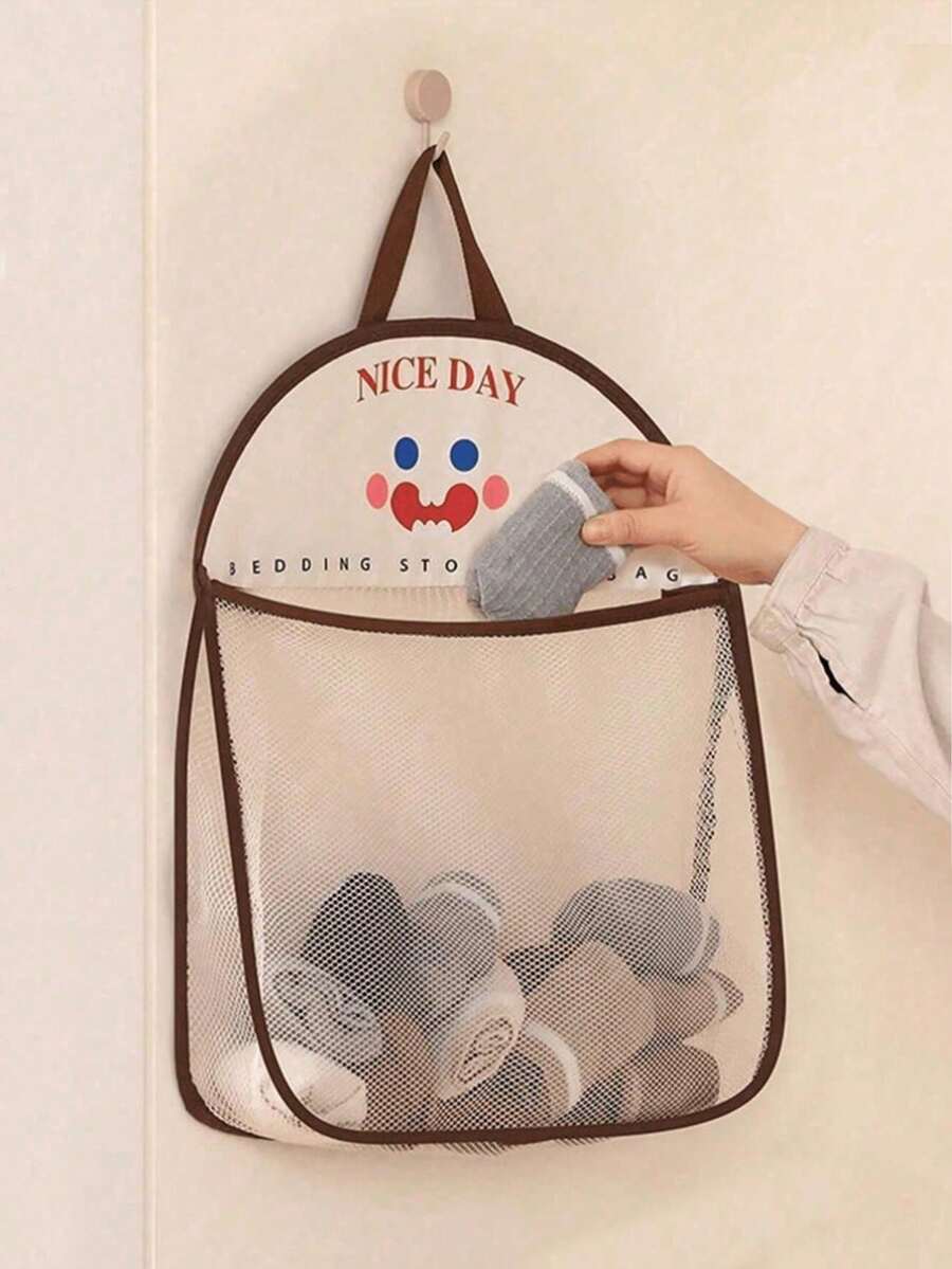 1 szt. wisząca siatkowa torba do przechowywania, oddychający i zmywalny organizer na pranie z poliestru, worek ścienny do sortowania bielizny i skarpetek, worek na pranie, organizer łazienkowy, łazienka, sypialnia, dom, kuchnia, organizacja, szafa, niezbędne rzeczy w akademiku, organizer na ubrania, uczelnia, powrót do szkoły, organizer do przechowywania, niezbędny w podróży - Wielokolorowe - Zobacz 1