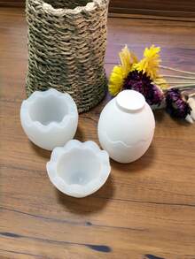 DIY蛋形硅胶烛台模具，手工礼品装饰，石膏树脂蛋形收纳盒模具，复活节礼物，节日装饰品