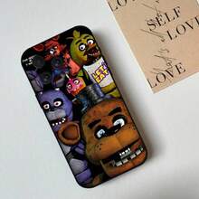 Funda de teléfono W-Fnaf-e-Fives-nights-At-Freddys compatible con  17,16,15,14,13,12,11 Plus, Pro, Max, XR, XS, X, 7, 8 Plus, Mini, silicona negra, funda compatible con  17 pro max, funda  17 pro, funda  17, funda  16 pro max - z4 - Ver 6