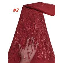African Sequins Beaded Groom Lace Fabric 2026 High Quality French Tulle Lace Fabric Embroidery Nigerian Lace Fabrics Sewing Material - Multicolor - View 5