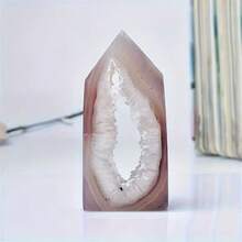 1PC Natural Black Onyx Geode Agate Point - Casual Rock Crystal For DIY, Home Decor, Jewelry Making, Birthday, Halloween, Christmas Party Decorations - Multicolor - View 14