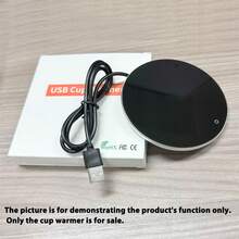 3-Level Touch Control Heated Coaster, 8-Hour Auto Shut Off, Suitable For Coffee Cups And Various Beverages