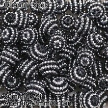 5 piezas de cuentas de rhinestone brillante de 20mm, adecuadas para hacer joyas DIY, incluyendo la creación de pulseras y pendientes, cuentas para hacer joyas - Hazlo tú mismo - Ver 19