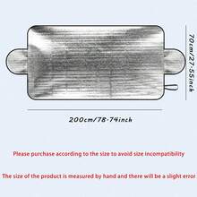 Car Windshield Cover Front Cover Snow, Frost, Ice And Dust Protector Heat Sun Pad Car Windshield Frost And Snow Cover, Universal 200 * 70CM - one-size - View 3