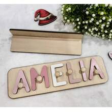 Personlig OLIVIA namnskylt, exklusiv heminredning, inflyttningspresent till bröllop, omtänksam rekommendation, varm årsdagspresent, oumbärlig heminredning - Rosa - Visa 9