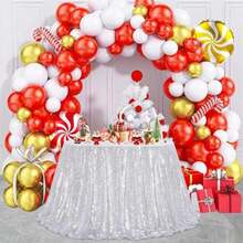 B-COOL - Mantel Rectangular de Lentejuelas para San Valentín, Navidad, 60 x 102 Pulgadas, sin Costuras, Tela de Lentejuelas Rojas, para decoración(228.6 cm (Redondo) Plata) - Multicolor - Ver 7
