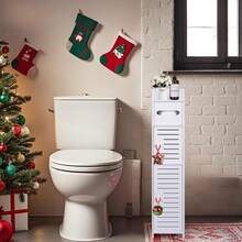 Bathroom Cabinet, Toilet Storage, Space-Saving, For Small Rooms, 78 X 17 X 15 Cm - trắng - Xem 5