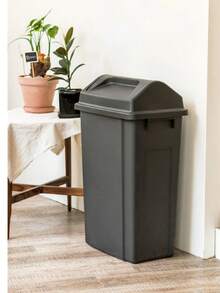 塑料旋转垃圾桶，厨房垃圾桶，室内垃圾桶 - 小巧紧凑，节省空间，易于清洁，可回收垃圾，适用于厨房、浴室等场所。 - 黑色 - 查看 3