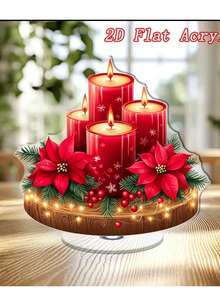 Bohemian Acrylic Christmas Candle Holder, Inspiring Desktop Decor, Suitable For Home And Holiday Atmosphere, Christmas Decoration