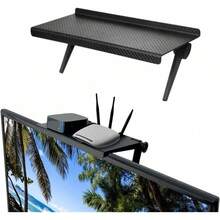 1 Pc/Integrated Adjustable TV Set-Top Box Holder - Cable Management Box, Multifunctional Display Mount For Wall-Mounted TV With Media Box/Router Storage - High-Strength ABS Matte Surface, 2026 Cord Management Solution, New Year Home Office Upgrade, Valentine's Tech Gift, Space Saving TV Accessory - Multicolor - View 6