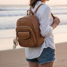 Women Fashion Backpacks - Coffee - View 5
