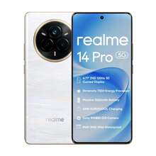 Realme 14 Pro 解锁手机 8GB+256GB / 12GB+512GB 全球版，AI 5G LTE，安卓 15 智能手机，联发科 D7300E 处理器手机，6000mAh 长寿命电池，45W 快速充电 - 白色 - 查看 10
