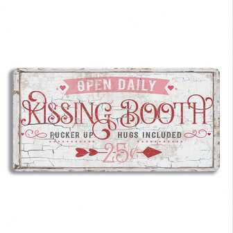 1 pieza, Señales vintage, Señal del Día de San Valentín, Caseta de besos, Decoración de carteles de madera del Día de San Valentín, Regalos del Día de San Valentín, Fiestas del Día de San Valentín, Decoraciones del Día de San Valentín, (Qué mundo tan maravilloso) Carteles de madera, 12*6in/30*15CM, Regalos del Día de San Valentín, Decoración de pared, Decoración de habitación, Decoración del hogar, Decoración de estilo granja