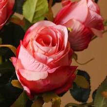 5 Stück (58 cm) elegante lebensechte Rosen, künstliche Rosen mit ausgefranstem Rand romantische Kunstblumen Tischdekoration für Hochzeit, Date, Jahrestag, Party, Wohnzimmer, Esszimmer, Heimdekoration - Verschiedenfarbig - Übersicht 5